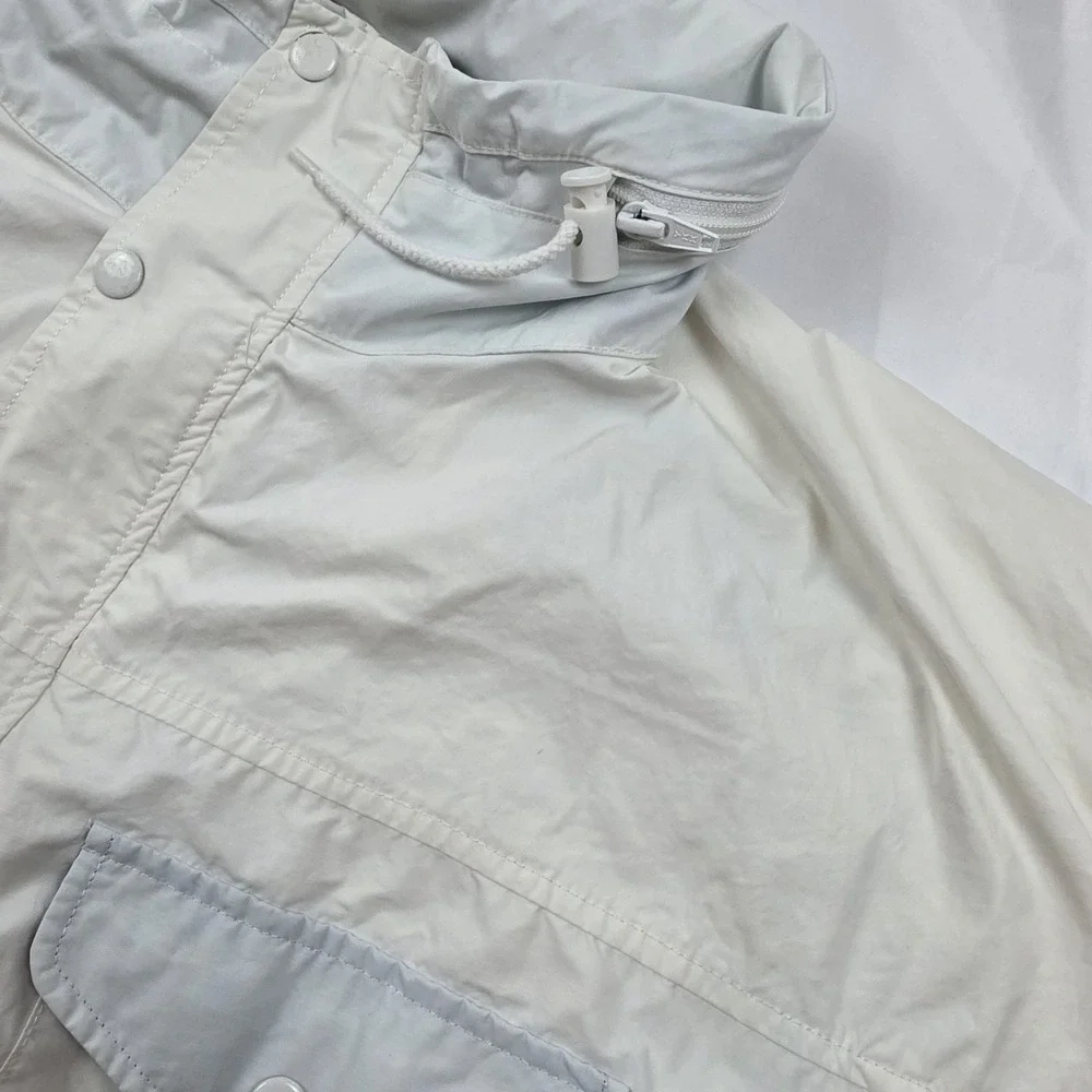 Vintage Polo Ralph Lauren Jacket Mens XL White Hooded Windbreaker Outdoor